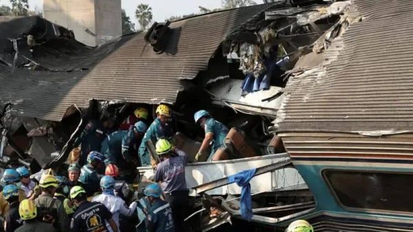 Tragedy in Thailand: 28 Dead as Construction Crane Crushes Passenger Train