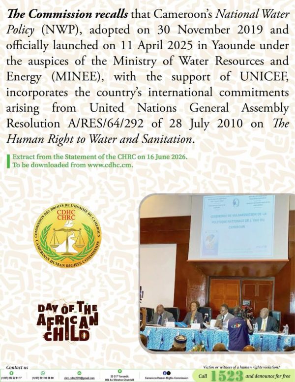 Day of the African Child 2026: CHRC Calls for guaranteed access to Water and stronger Child protection